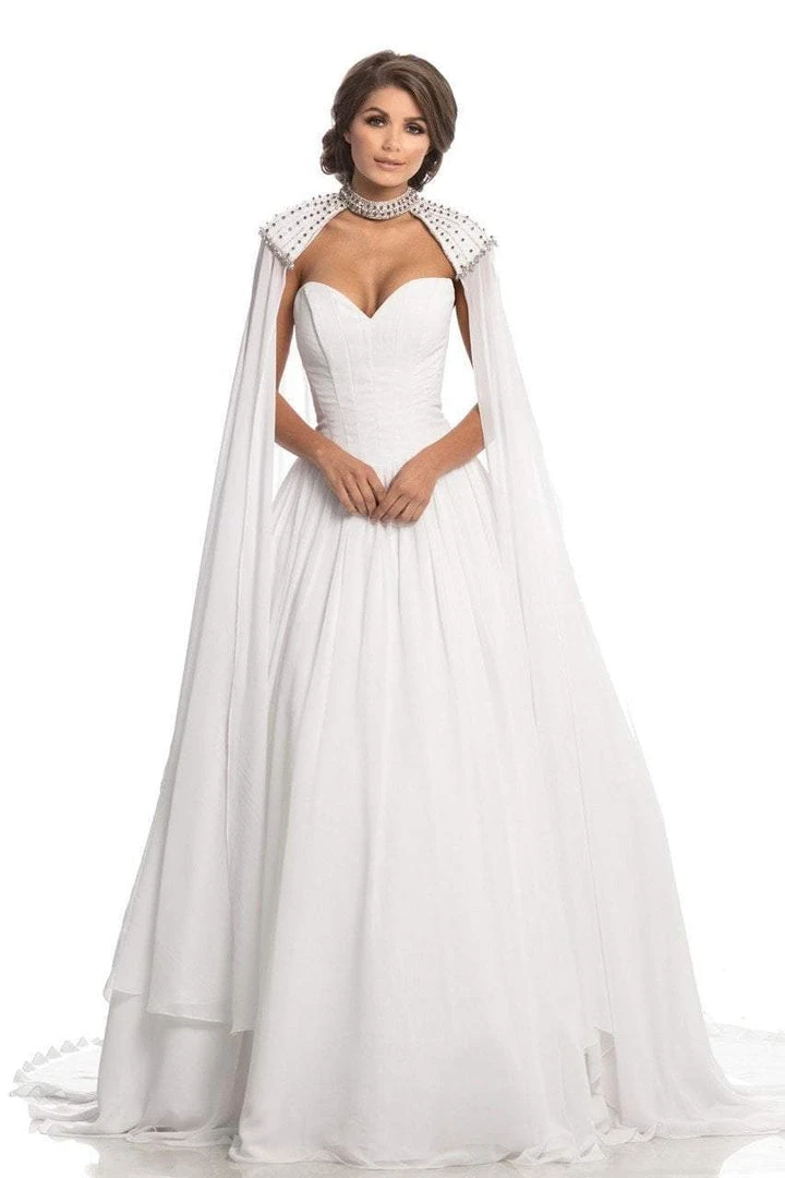 Formal Gowns Johnathan Kayne - 8200 Deep Sweetheart Ballgown With Beaded Cape 7 Formal Gowns Johnathan Kayne - 8200 Deep Sweetheart Ballgown With Beaded Cape