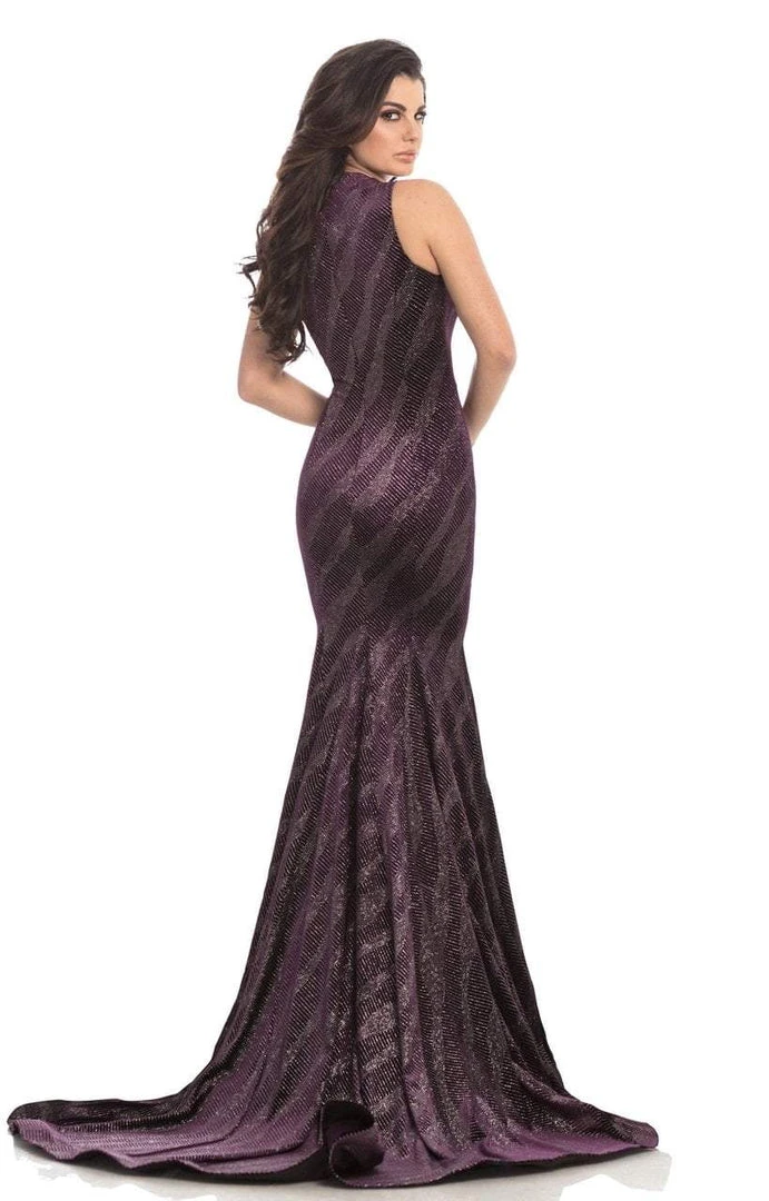 Johnathan Kayne - 8229 Shimmering V-Neck Fitted Mermaid Gown Formal Gowns 4 Johnathan Kayne - 8229 Shimmering V-Neck Fitted Mermaid Gown Formal Gowns