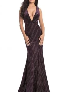 Johnathan Kayne - 8229 Shimmering V-Neck Fitted Mermaid Gown Formal Gowns 7 Johnathan Kayne - 8229 Shimmering V-Neck Fitted Mermaid Gown Formal Gowns