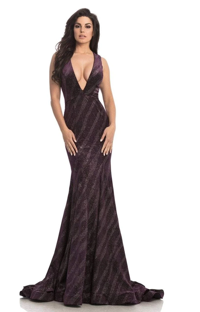 Johnathan Kayne - 8229 Shimmering V-Neck Fitted Mermaid Gown Formal Gowns 5 Johnathan Kayne - 8229 Shimmering V-Neck Fitted Mermaid Gown Formal Gowns