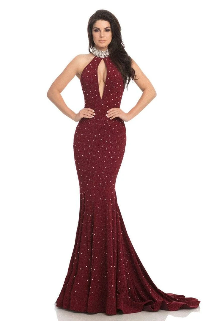 Johnathan Kayne - 8235 Bedazzled High Halter Mermaid Gown Formal Gowns 3 Johnathan Kayne - 8235 Bedazzled High Halter Mermaid Gown Formal Gowns