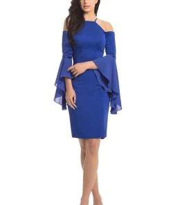 Cocktail Dresses Johnathan Kayne - 8246 Embellished Halter Sheath Knee Length Dress 12 Cocktail Dresses Johnathan Kayne - 8246 Embellished Halter Sheath Knee Length Dress