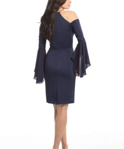 Cocktail Dresses Johnathan Kayne - 8246 Embellished Halter Sheath Knee Length Dress 11 Cocktail Dresses Johnathan Kayne - 8246 Embellished Halter Sheath Knee Length Dress