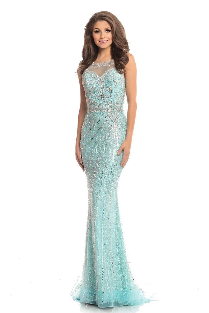 Johnathan Kayne - 9006 Illusion Jewel Bead-Fringed Mermaid Gown Formal Gowns 3 Johnathan Kayne - 9006 Illusion Jewel Bead-Fringed Mermaid Gown Formal Gowns