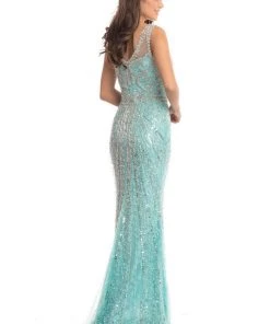 Johnathan Kayne - 9006 Illusion Jewel Bead-Fringed Mermaid Gown Formal Gowns 7 Johnathan Kayne - 9006 Illusion Jewel Bead-Fringed Mermaid Gown Formal Gowns