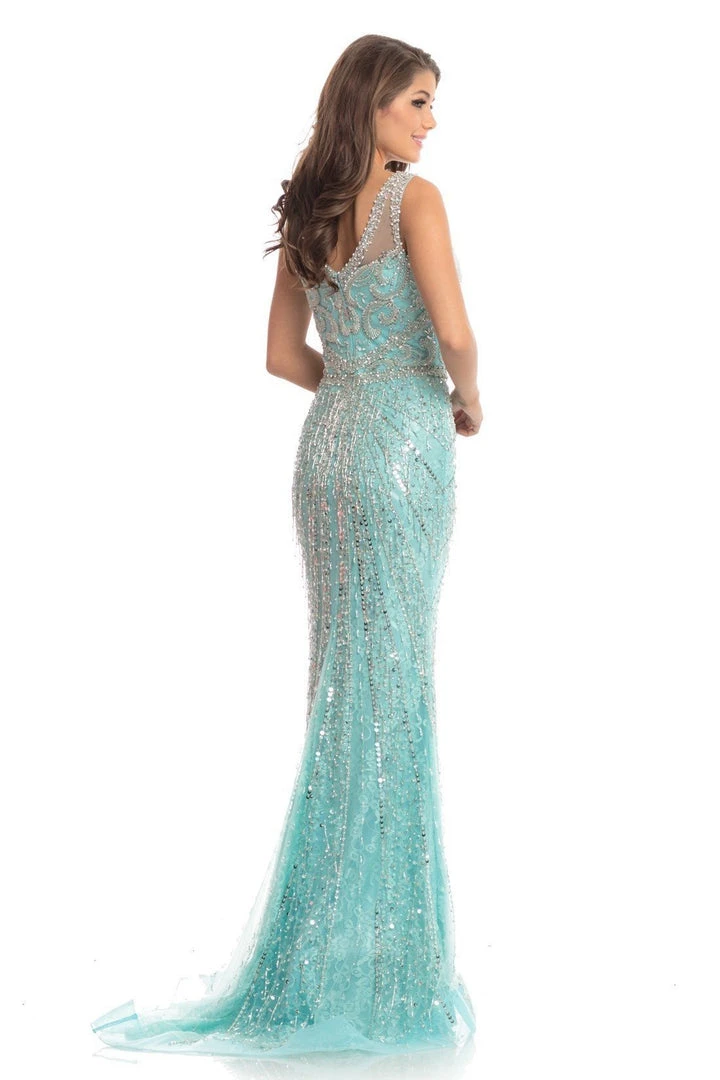Johnathan Kayne - 9006 Illusion Jewel Bead-Fringed Mermaid Gown Formal Gowns 4 Johnathan Kayne - 9006 Illusion Jewel Bead-Fringed Mermaid Gown Formal Gowns