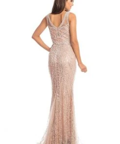 Johnathan Kayne - 9006 Illusion Jewel Bead-Fringed Mermaid Gown Formal Gowns 9 Johnathan Kayne - 9006 Illusion Jewel Bead-Fringed Mermaid Gown Formal Gowns