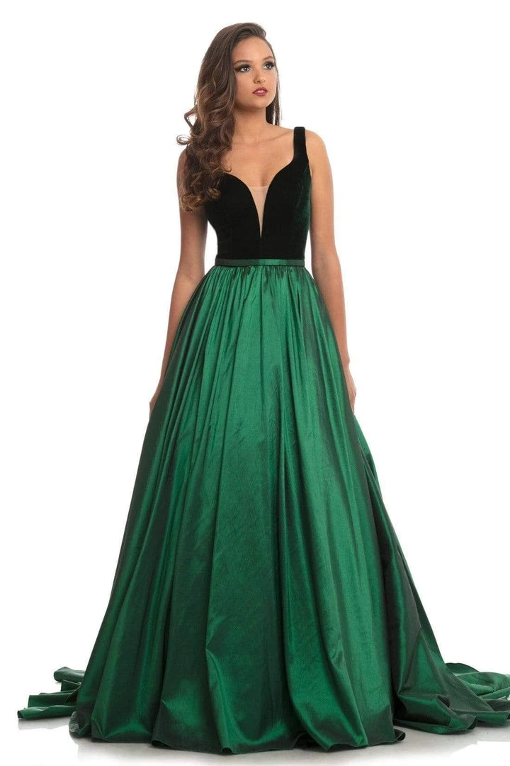 Johnathan Kayne - 9016 Plunging Illusion Sweetheart Velvet Gown 5 Johnathan Kayne - 9016 Plunging Illusion Sweetheart Velvet Gown