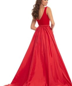 Johnathan Kayne - 9016 Plunging Illusion Sweetheart Velvet Gown 13 Johnathan Kayne - 9016 Plunging Illusion Sweetheart Velvet Gown