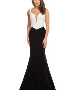 Johnathan Kayne - 9019 Fully Studded Bodice Velvet Mermaid Gown