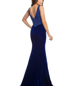 Johnathan Kayne - 9019 Fully Studded Bodice Velvet Mermaid Gown