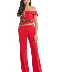 Johnathan Kayne - 9023 Versatile Beaded Off Shoulder Jumpsuit Formal Gowns 14 Johnathan Kayne - 9023 Versatile Beaded Off Shoulder Jumpsuit Formal Gowns