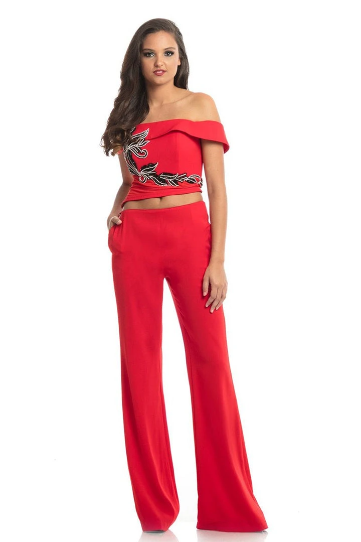 Johnathan Kayne - 9023 Versatile Beaded Off Shoulder Jumpsuit Formal Gowns 8 Johnathan Kayne - 9023 Versatile Beaded Off Shoulder Jumpsuit Formal Gowns