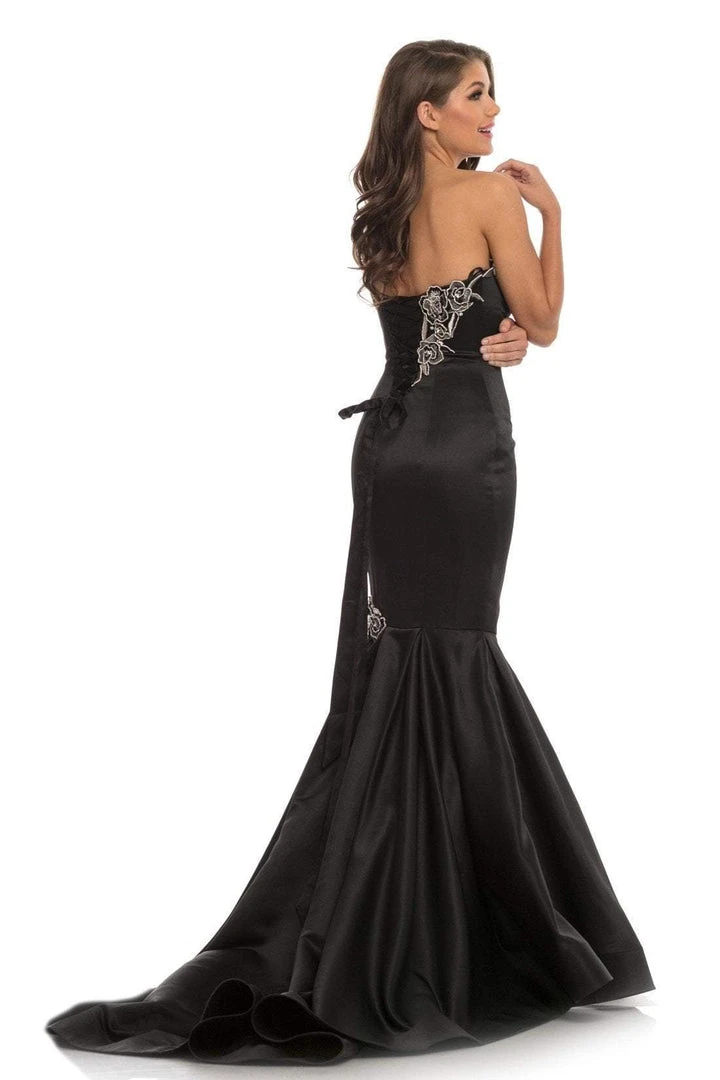 Formal Gowns Johnathan Kayne - 9030 Plunging Sweetheart Rose Appliqued Gown 4 Formal Gowns Johnathan Kayne - 9030 Plunging Sweetheart Rose Appliqued Gown