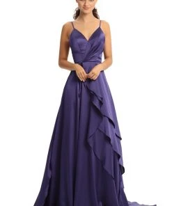 Johnathan Kayne - 9033 Sleeveless Drape Skirt Charmeuse Evening Gown Formal Gowns