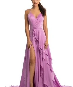 Johnathan Kayne - 9033 Sleeveless Drape Skirt Charmeuse Evening Gown Formal Gowns