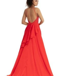 Johnathan Kayne - 9033 Sleeveless Drape Skirt Charmeuse Evening Gown Formal Gowns