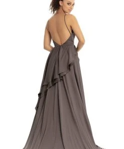 Johnathan Kayne - 9033 Sleeveless Drape Skirt Charmeuse Evening Gown Formal Gowns