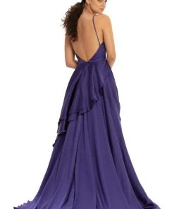 Johnathan Kayne - 9033 Sleeveless Drape Skirt Charmeuse Evening Gown Formal Gowns