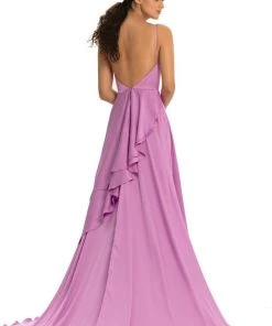 Johnathan Kayne - 9033 Sleeveless Drape Skirt Charmeuse Evening Gown Formal Gowns