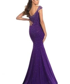 Johnathan Kayne - 9041 Embellished Cap Sleeve V-neck Trumpet Dress 13 Johnathan Kayne - 9041 Embellished Cap Sleeve V-neck Trumpet Dress