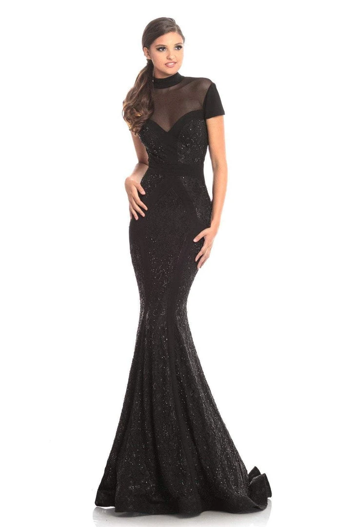 Johnathan Kayne - 9045 Embellished Lace High Neck Mermaid Dress Formal Gowns 3 Johnathan Kayne - 9045 Embellished Lace High Neck Mermaid Dress Formal Gowns