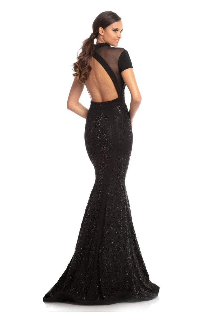 Johnathan Kayne - 9045 Embellished Lace High Neck Mermaid Dress Formal Gowns 4 Johnathan Kayne - 9045 Embellished Lace High Neck Mermaid Dress Formal Gowns