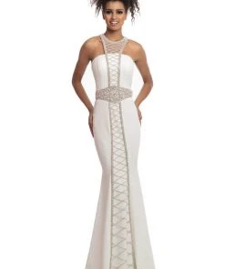 Johnathan Kayne - 9051 Bead Embellished Halter Trumpet Gown Formal Gowns 8 Johnathan Kayne - 9051 Bead Embellished Halter Trumpet Gown Formal Gowns