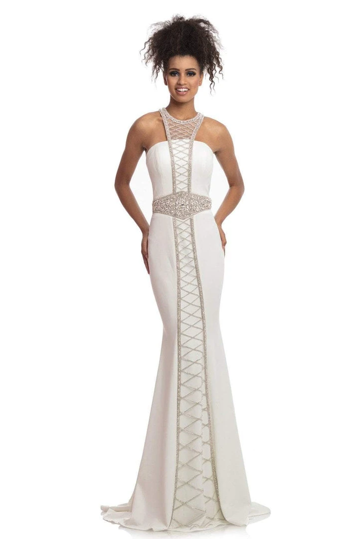 Johnathan Kayne - 9051 Bead Embellished Halter Trumpet Gown Formal Gowns 5 Johnathan Kayne - 9051 Bead Embellished Halter Trumpet Gown Formal Gowns