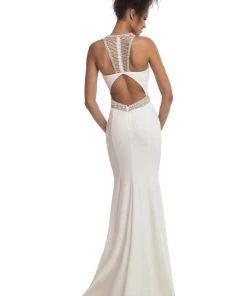 Johnathan Kayne - 9051 Bead Embellished Halter Trumpet Gown Formal Gowns 9 Johnathan Kayne - 9051 Bead Embellished Halter Trumpet Gown Formal Gowns