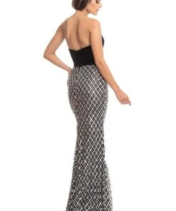 Formal Gowns Johnathan Kayne - 9053 Embellished Trumpet Dress With Overskirt