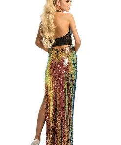 Johnathan Kayne - 9062 Sequined Plunging Halter Gown With Slit 9 Johnathan Kayne - 9062 Sequined Plunging Halter Gown With Slit