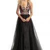 Formal Gowns Johnathan Kayne - 9066 Bead Embellished Plunging Halter Ballgown 1 Formal Gowns Johnathan Kayne - 9066 Bead Embellished Plunging Halter Ballgown