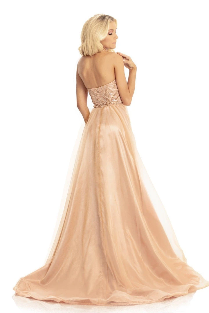 Formal Gowns Johnathan Kayne - 9066 Bead Embellished Plunging Halter Ballgown 6 Formal Gowns Johnathan Kayne - 9066 Bead Embellished Plunging Halter Ballgown