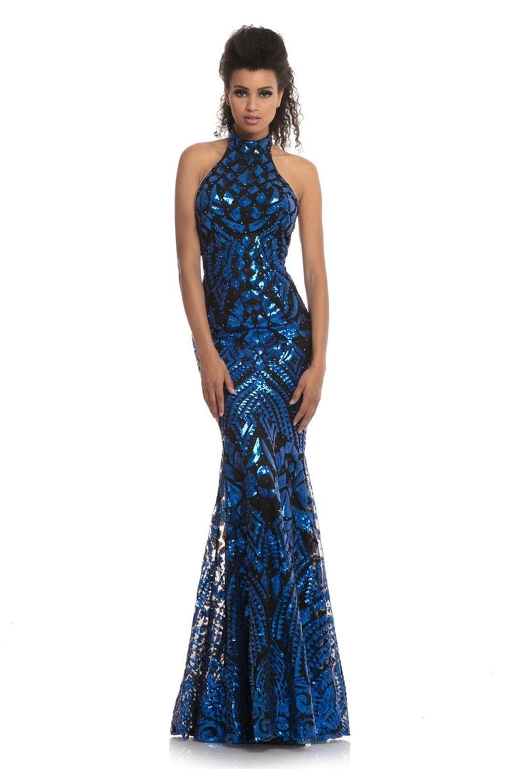 Johnathan Kayne - 9086 Sequin Print High Neck Mermaid Gown 5 Johnathan Kayne - 9086 Sequin Print High Neck Mermaid Gown