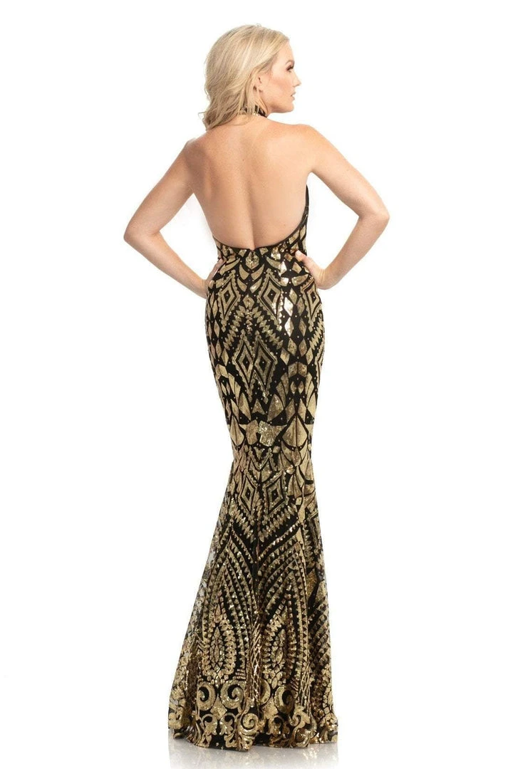 Johnathan Kayne - 9086 Sequin Print High Neck Mermaid Gown 4 Johnathan Kayne - 9086 Sequin Print High Neck Mermaid Gown