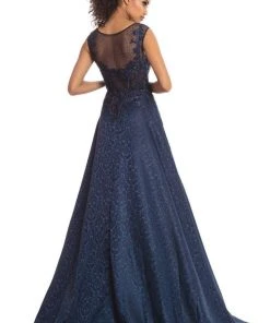 Johnathan Kayne - 9096 Beaded Embroidery Gown With Overskirt