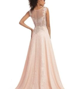 Johnathan Kayne - 9096 Beaded Embroidery Gown With Overskirt