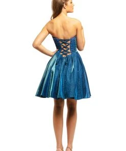 Johnathan Kayne - 9202 Knee Length Jewel Strewn A-Line Dress Cocktail Dresses