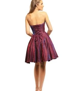 Johnathan Kayne - 9202 Knee Length Jewel Strewn A-Line Dress Cocktail Dresses