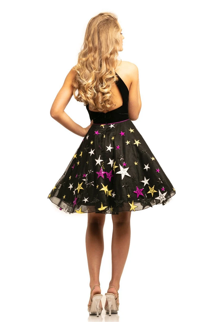 Johnathan Kayne - 9208 Velvet Halter Sequined A-line Dress 4 Johnathan Kayne - 9208 Velvet Halter Sequined A-line Dress