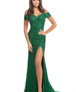 Formal Gowns Johnathan Kayne - 9216 Allover Lace Beaded Embellished Evening Dress