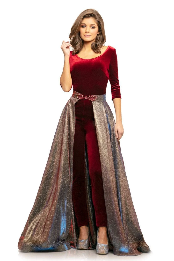 Johnathan Kayne - 9229 Scoop Neck Jumpsuit With Overskirt 5 Johnathan Kayne - 9229 Scoop Neck Jumpsuit With Overskirt