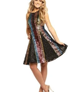 Johnathan Kayne - 9230 Criss-Cross Back Strap Cocktail Dress Cocktail Dresses