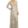 Johnathan Kayne - 9250 Queen Anne Long Sleeves Column Gown 2 Johnathan Kayne - 9250 Queen Anne Long Sleeves Column Gown