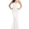 Formal Gowns Johnathan Kayne - Strapless Sequined Mermaid Long Gown 461 - 1 Pc Iridescent White In Size 8 Available