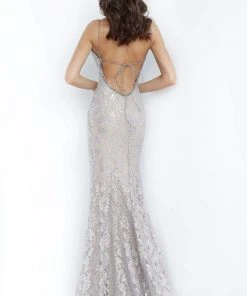 Jovani - 00355 Lace Scoop Neck Trumpet Dress 6 Jovani - 00355 Lace Scoop Neck Trumpet Dress
