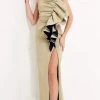 Formal Gowns Jovani - 00414 Strapless Contrast Ruffled High Slit Gown 2 Formal Gowns Jovani - 00414 Strapless Contrast Ruffled High Slit Gown