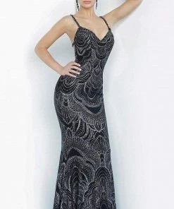 Formal Gowns Jovani - 00501 Embellished V-neck Trumpet Dress