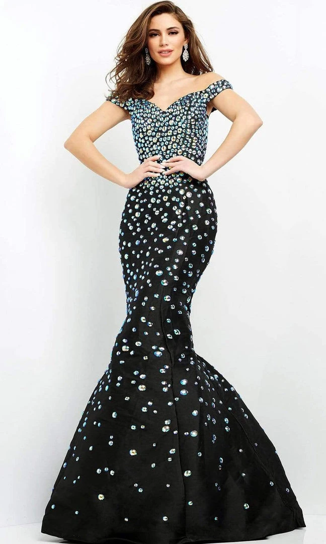 Formal Gowns Jovani - 00699 Beaded Off Shoulder Mermaid Gown 3 Formal Gowns Jovani - 00699 Beaded Off Shoulder Mermaid Gown